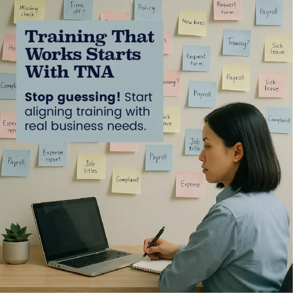 Training Needs Analysis Malaysia, HRD Corp TNA Training, Training Evaluation Malaysia, Learning & Development ROI, HR Training Implementation