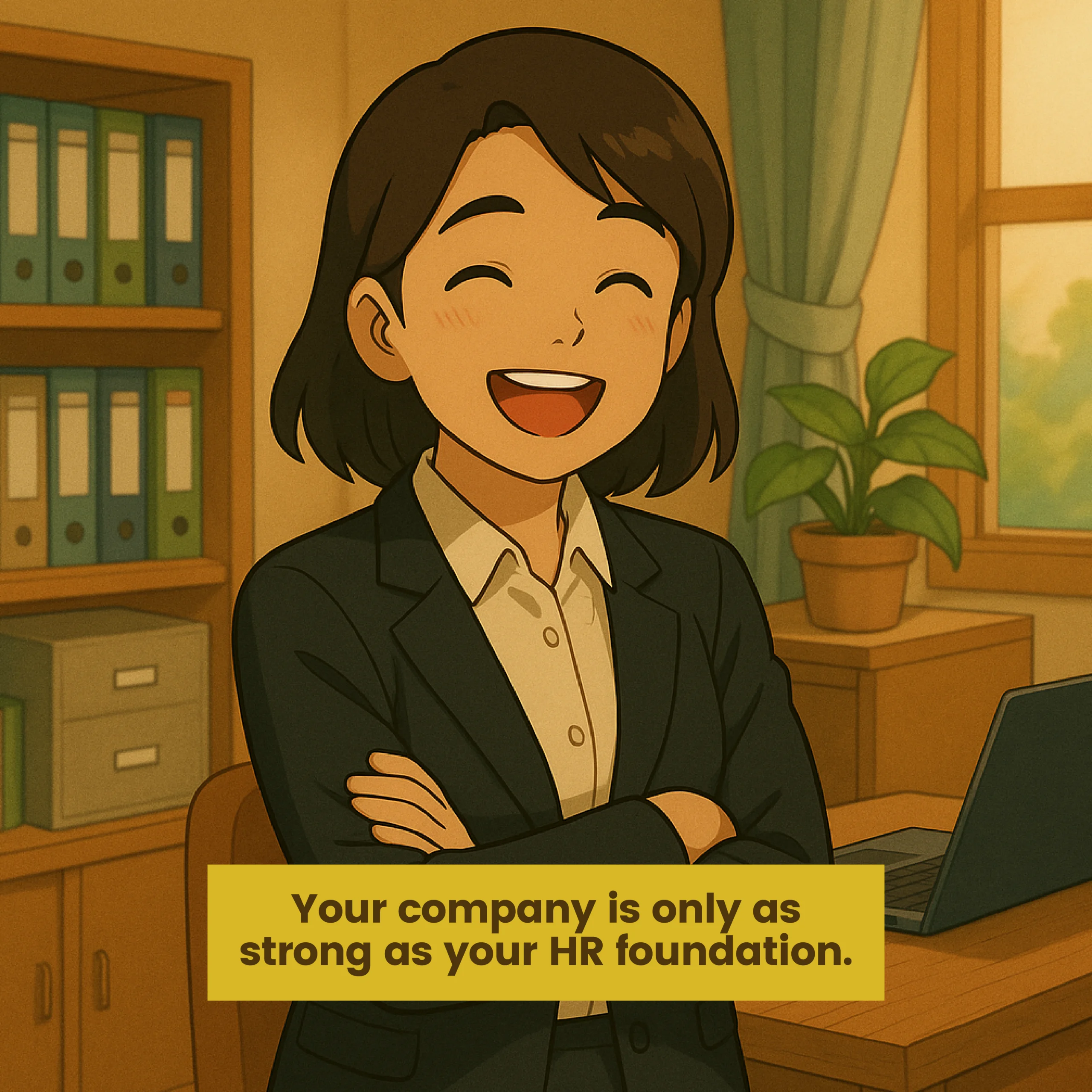 Confident woman representing a strong HR foundation in the workplace